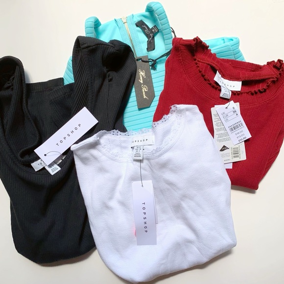 Topshop Tops - New TopShop Top Bundle Lot Sz 4 Long Sleeve Shirt